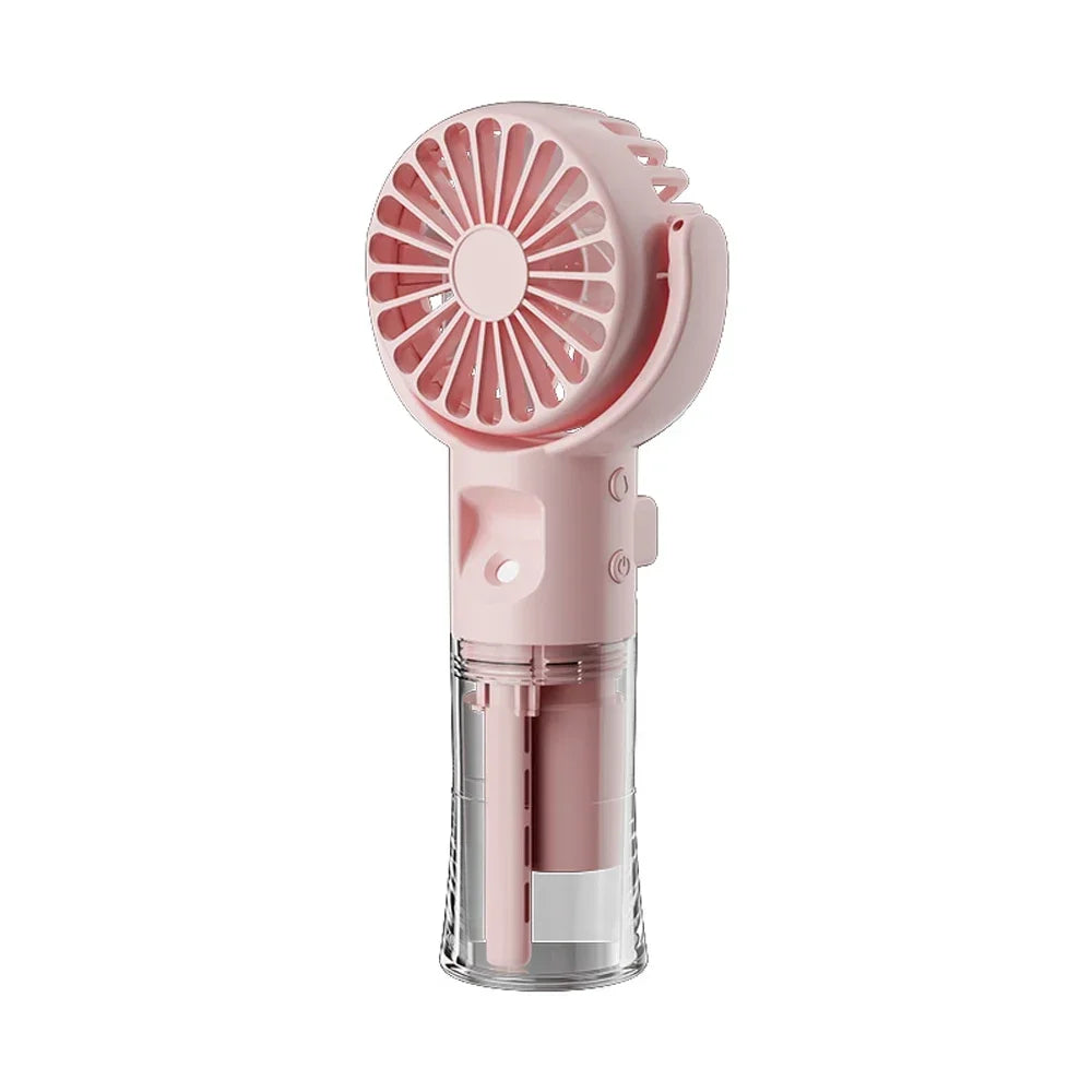 Portable Mini Handheld Humidifier USB Rechargeable Fan for Outdoor
