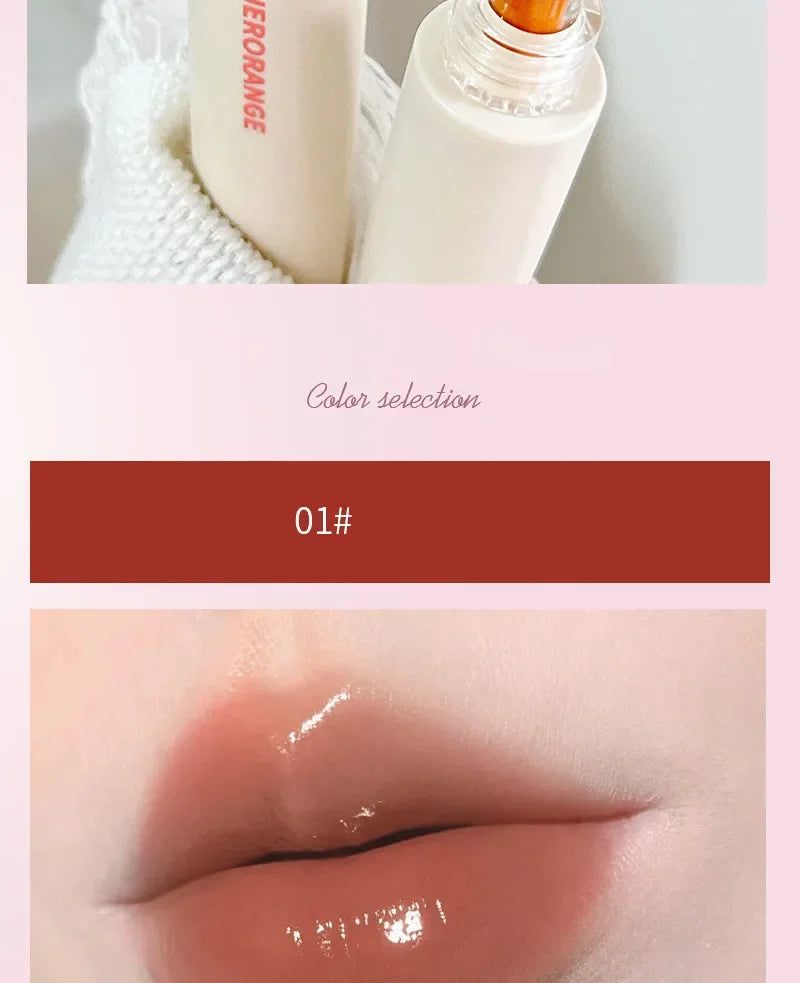 Jelly Lip Gloss Long Lasting Mirror Water Lip Glaze Colored Moisturizing Lipstick Crystal Shiny Lip Tint Korean Lips Care Makeup