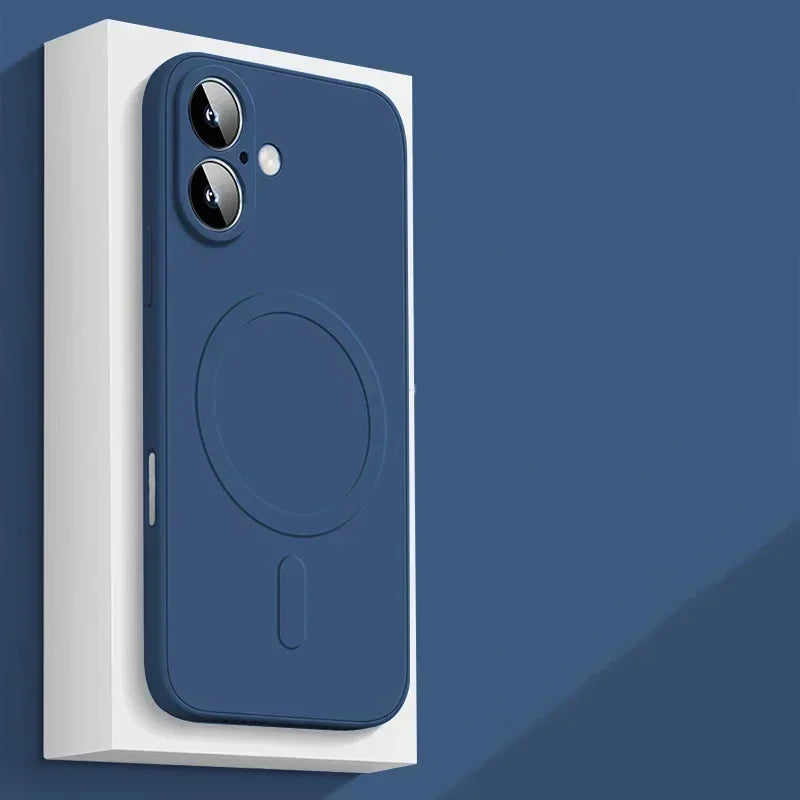 Luxury Original Liquid Silicone Case For iPhone 17 16 15 14 13 12 11 Pro Max 13 Mini Shockproof Bumper Cover Accessories