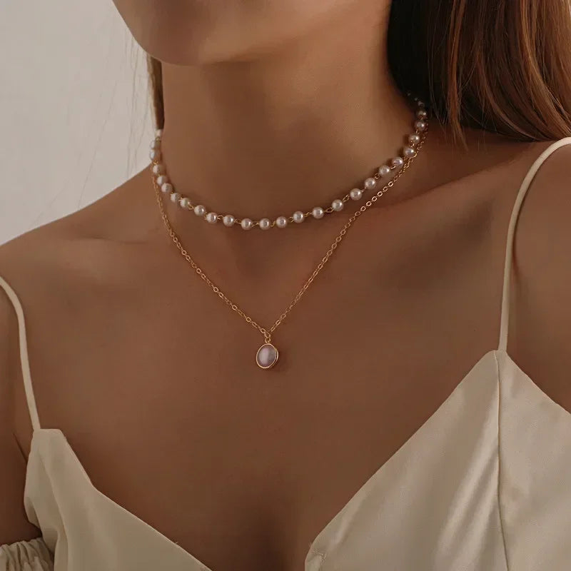 Orexy™ 2025  Women's  Double Layer Pearl Necklace