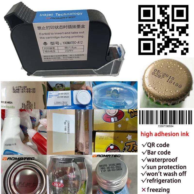 Orexy™ Industrial Handheld Inkjet Printer – Portable Coding & Marking Gun with HD Touchscreen and Quick-Dry Ink for High-Precision Printing"