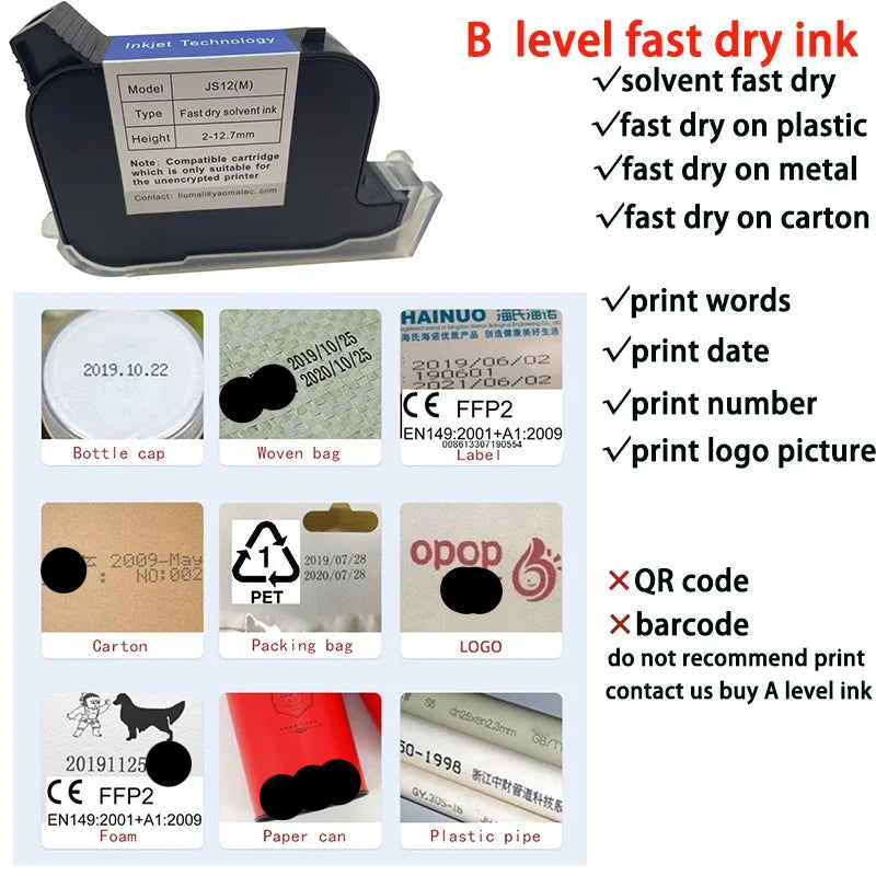 Orexy™ Industrial Handheld Inkjet Printer – Portable Coding & Marking Gun with HD Touchscreen and Quick-Dry Ink for High-Precision Printing"