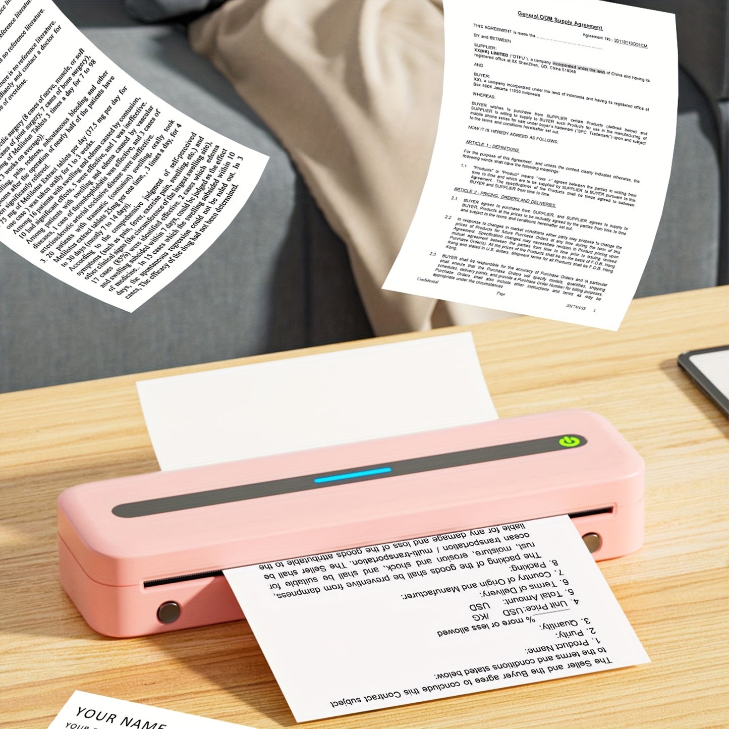 Orexy™ Portable Wireless  Thermal  Printer with  Upgraded  Thermal Paper- For Business Travel